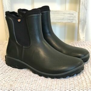 Bogs Sauvie Slip-on Garden Rain Boot Black